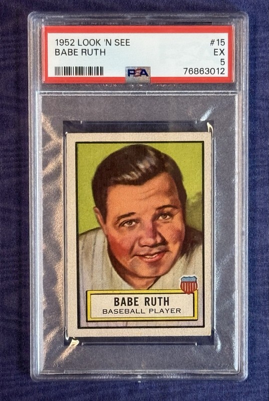 1952 Topps Look N See #15 BABE RUTH PSA 5 Excellent EX Centered Yankees HOF