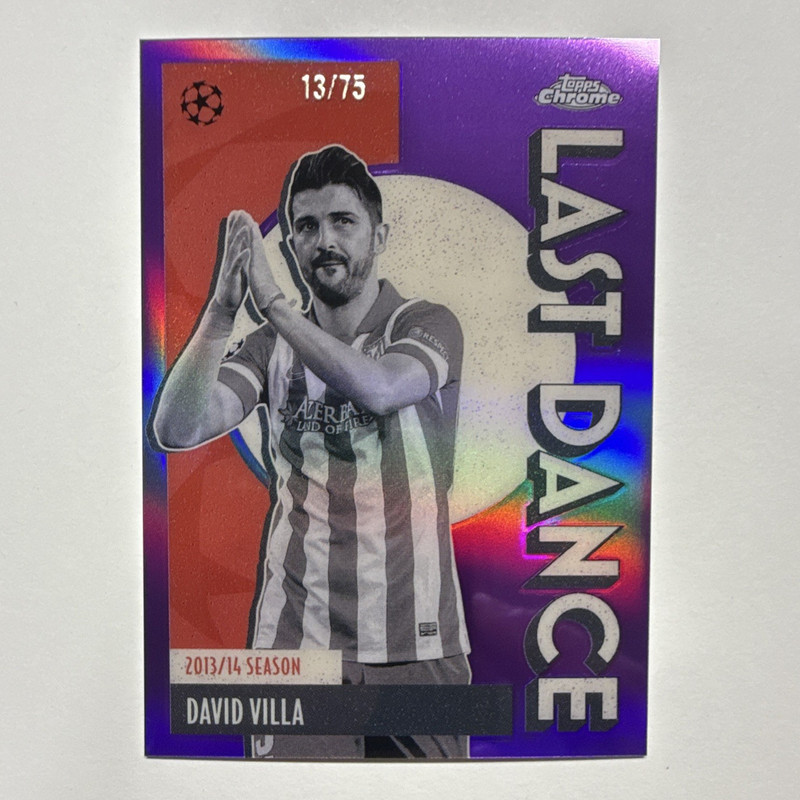 Topps Chrome [Serial Numbered 13/75] David Villa #LD-5 UCL 2013/14