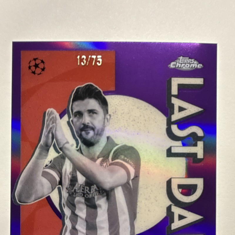 Topps Chrome [Serial Numbered 13/75] David Villa #LD-5 UCL 2013/14 view 2
