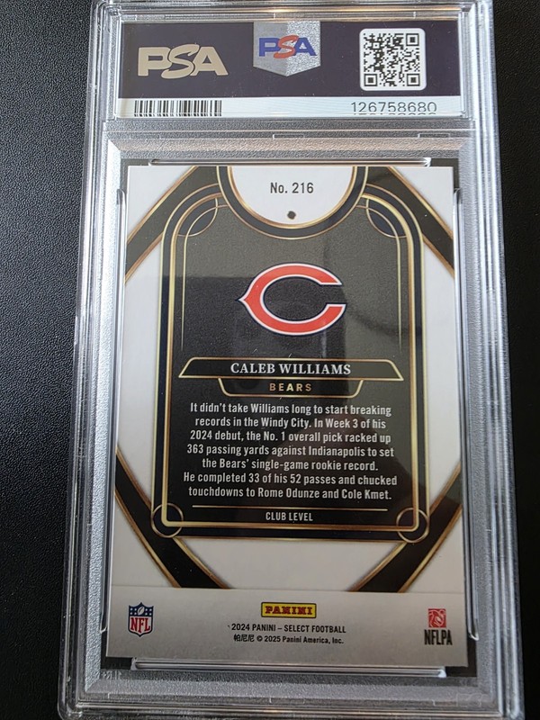 2024 Caleb Williams Select Rookie PSA 10 🔥🔥🔥🔥🔥 view 2