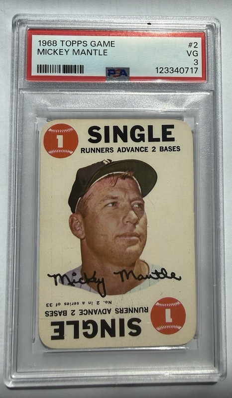 1968 Topps - Game Mickey Mantle #2 - PSA 3