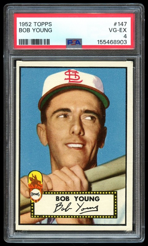1952 Topps #147 Bob Young PSA 4