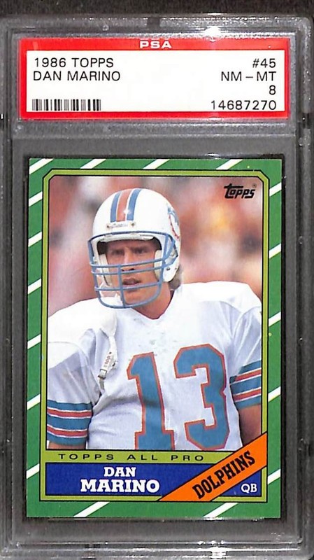 1986 Topps #45 Dan Marino PSA 8 NM-MT 14687270 
