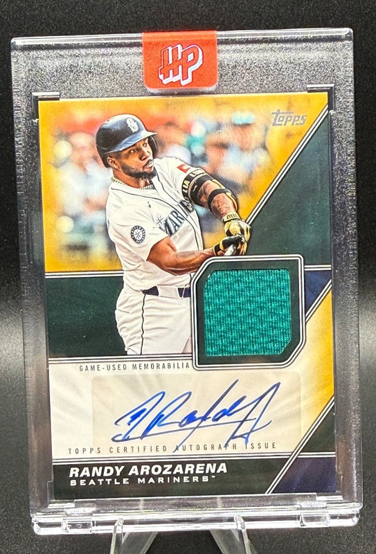 Randy Arozarena Auto Patch Relic 2026 Topps Series 1 #/50. SEATTLE MARINERS