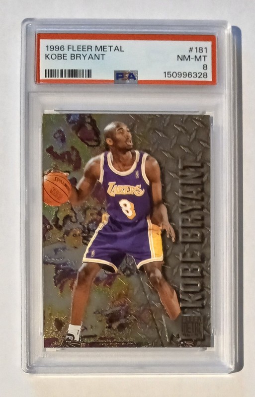 1996-97 Fleer Metal - Kobe Bryant #181 (RC) PSA 8