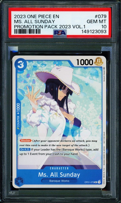 Ms. All Sunday - OP01-079 - PSA 10 - Promotion Pack 2023 - English - One Piece -