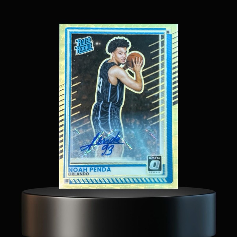 1/1-  2025-26 Donruss Optic Noah Penda Rookie Signatures Auto #19 Gold Vinyl 1/1