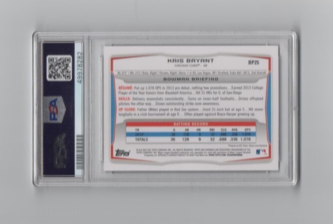 2014 Bowman Prospects * Hometown * Rookie Card * Kris Bryant * #BP25 * PSA 10 view 2