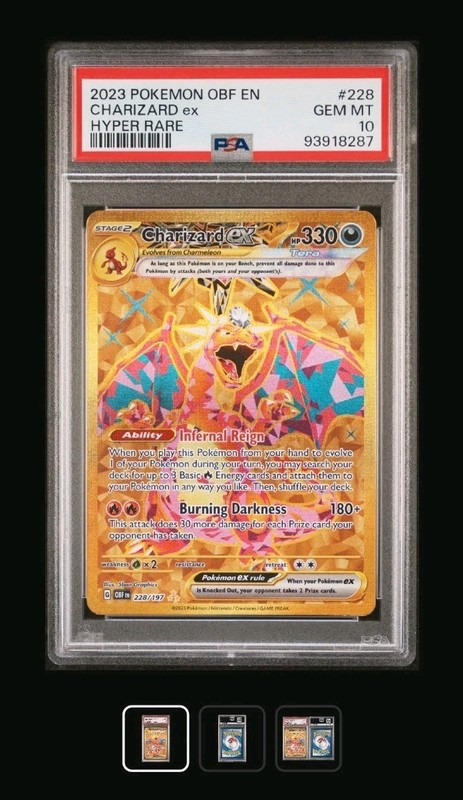 2023 Pokemon - Charizard ex Hyper Rare #228 Obsidian Flames - PSA10