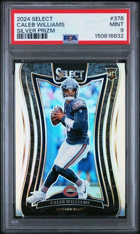 2024 PANINI SELECT 378 CALEB WILLIAMS SILVER PRIZM PSA 9 6832