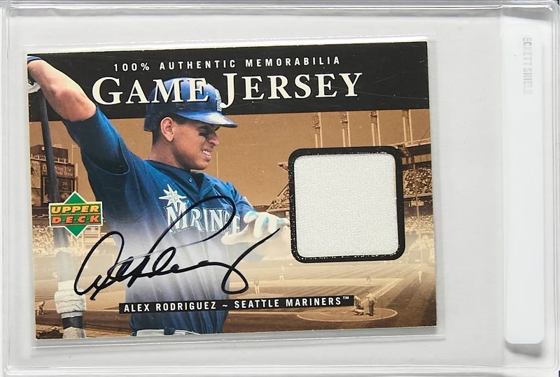 2000 Upper Deck H-AR - Alex Rodriguez Auto Game-Used Jersey (White Patch)