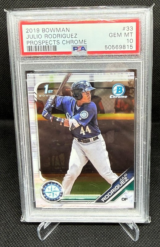 2019 Bowman - Julio Rodriguez Chrome Prospects #BCP-33 (RC) - PSA 10
