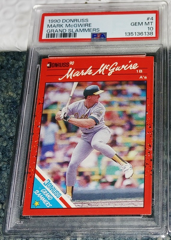 1990 DONRUSS GRAND SLAMMERS #4 MARK MCGWIRE ATHLETICS PSA 10 GEM MINT