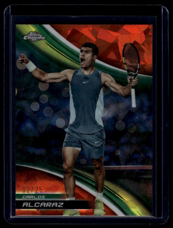 2025 Topps Chrome Sapphire Edition #1 Carlos Alcaraz Orange Sapphire