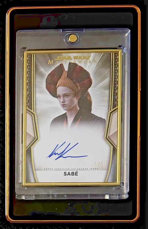 2025 Topps Star Wars Masterwork #A-KK Sabe (Keira Knightley) Gold-Framed /1 Auto
