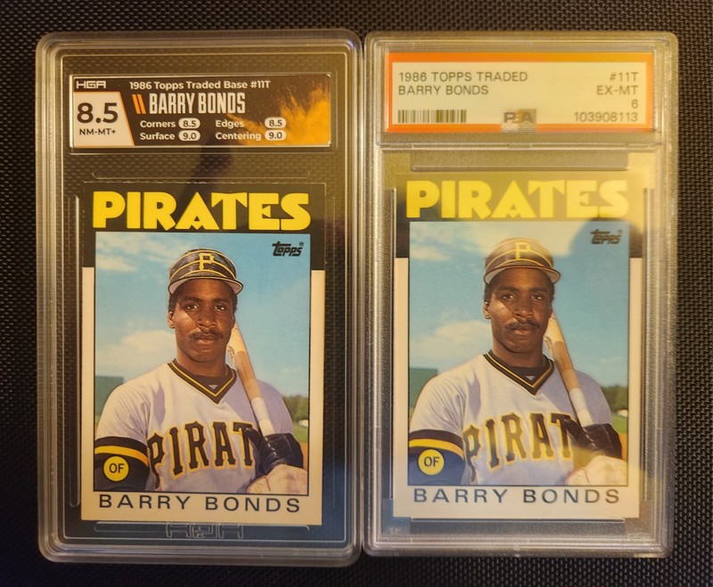 1986 Topps Traded Barry Bonds Rookie #11T PSA 6 EX-MT view 1