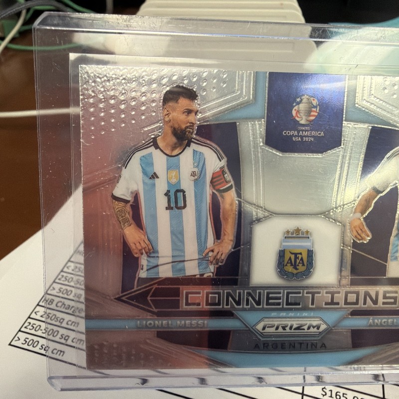 2022 Panini Prizm FIFA World Cup Connections Lionel Messi & Angel Di Maria Mint! view 2