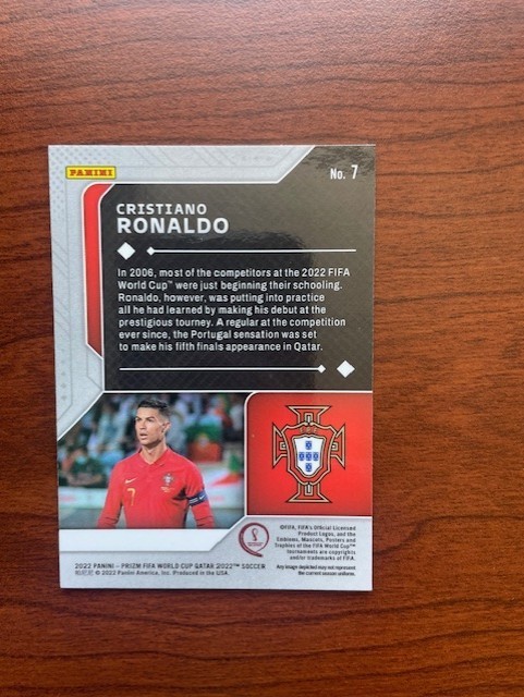 Cristiano Ronaldo 2022 Panini Prizm World Cup Qatar Scorers Club #7 Portugal view 2
