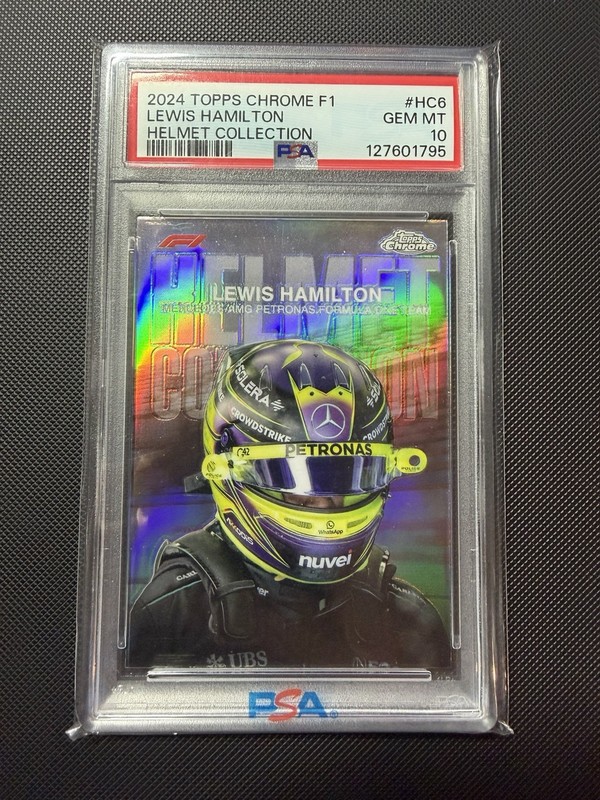 Lewis Hamilton 2024 Topps Chrome Formula 1 Helmet Collection #HC6 PSA 10