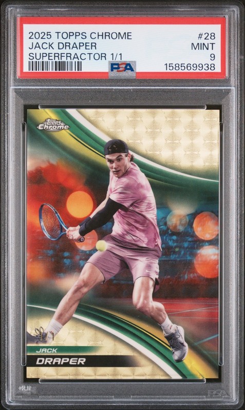 2025 Topps Chrome #28 Jack Draper Superfractor PSA 9 #/1