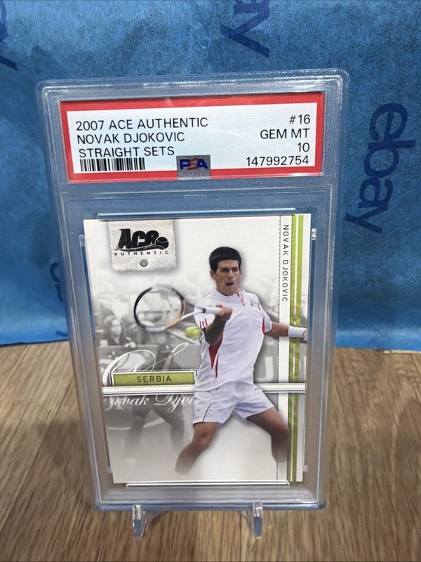 2007 ACE AUTHENTIC STRAIGHT SETS #16 NOVAK DJOKOVIC PSA 10 Graded Card