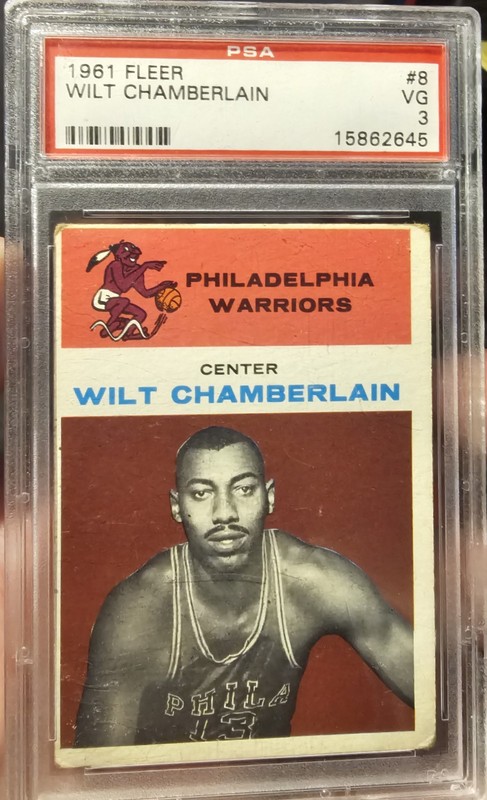 🔥 1961 Fleer Wilt Chamberlain Rookie #8 PSA 3 💥