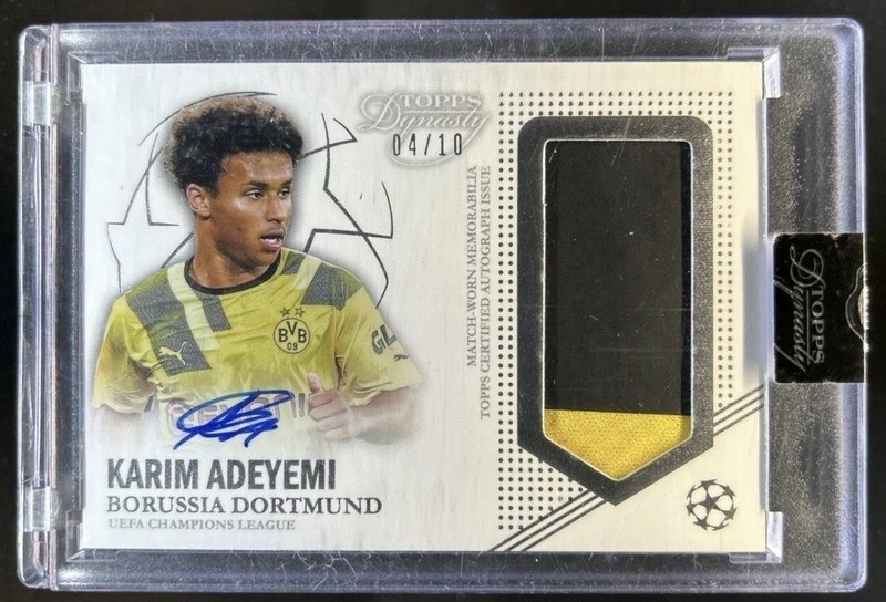 2022-23 Topps Dynasty UEFA Karim Adeyemi Patch Auto Autograph #/10 Dortmund