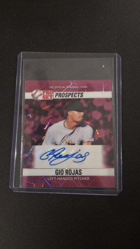 2026 Leaf Pro Set Metal Baseball Gio Rojas Top Prospect RC #1/1 Auto Mini Pink