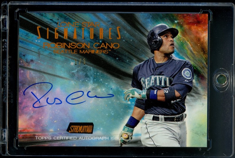 2015 Stadium Club Lone Star Signatures Robinson Cano 1/1 Auto SEATTLE MARINERS