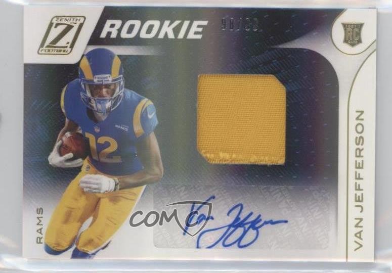 2020 Panini Zenith 98/99 Van Jefferson #108 RPA Rookie Patch Auto RC 0ld5
