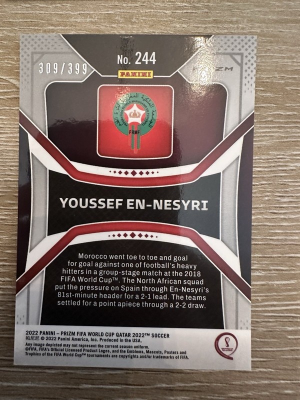 2022 Panini Prizm World Cup Qatar - Youssef En-Nesyri #244 Red Prizm /399 view 2