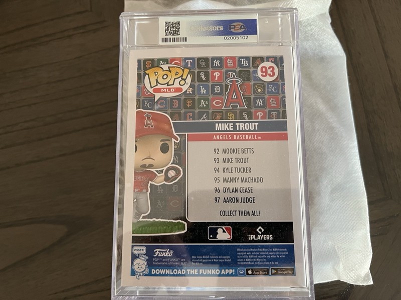 PSA 9 Funko Pop! Vinyl: Mike Trout #93 view 2