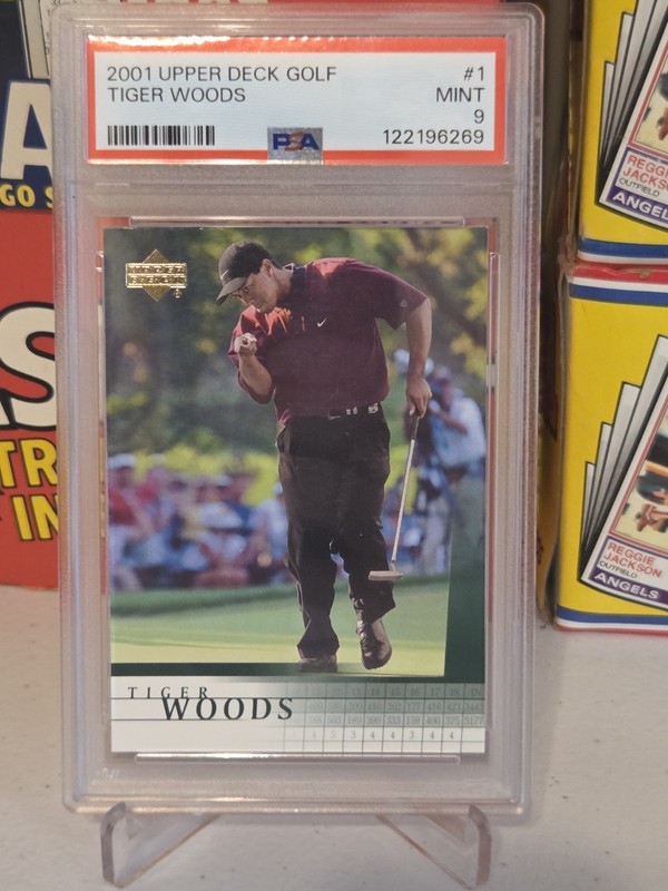 Tiger Woods RC 2001 Upper Deck ROOKIE Card #1 Graded PSA 9 MINT Iconic 