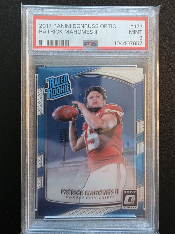 2017 Patrick Mahomes Optic Rated Rookie PSA 9 🔥🔥🔥🔥🔥