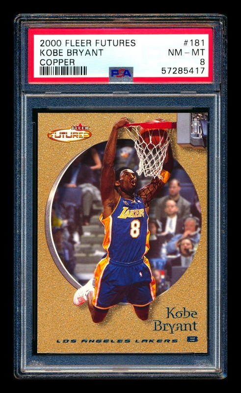 2000-01 FLEER FUTURES #181 KOBE BRYANT COPPER PARALLEL LAKERS #112/750 PSA 8!