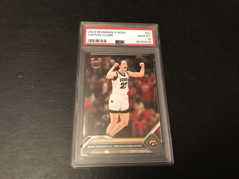 2023 Bowman U Now #61 Caitlin Clark PSA 10 GEM MINT view 1