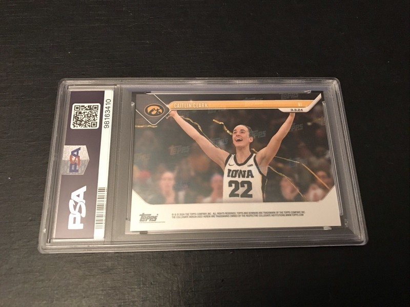 2023 Bowman U Now #61 Caitlin Clark PSA 10 GEM MINT view 2