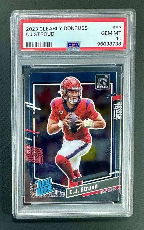 2023 PANINI CJ STROUD #339 CLEARLY DONRUSS RATED ROOKIE RC PSA 10 GEM MINT