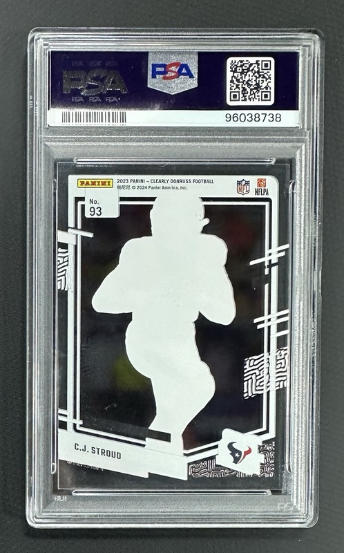 2023 PANINI CJ STROUD #339 CLEARLY DONRUSS RATED ROOKIE RC PSA 10 GEM MINT view 2