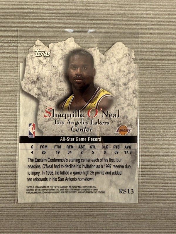 1997-98 Topps - Rock Stars Shaquille O'Neal #RS13 view 2
