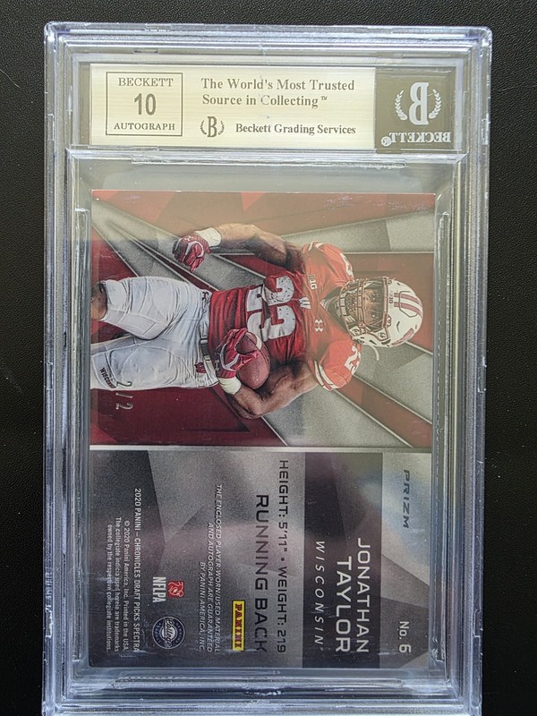 2020 Jonathan Taylor Phoenix Nebula RPA  2/2  NASTY PATCH  BGS 8.5  🔥🔥🔥🔥🔥 view 2