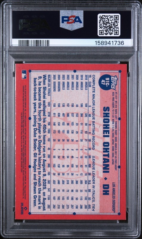 2026 TOPPS SILVER PACK 1991 CHROME PROMO #91C-47 SHOHEI OHTANI PSA 9 view 2