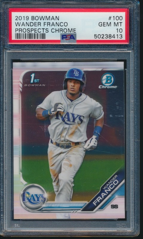 PSA 10 WANDER FRANCO 1st 2019 Bowman Chrome Prospect Rookie Card RC GEM MINT QTY