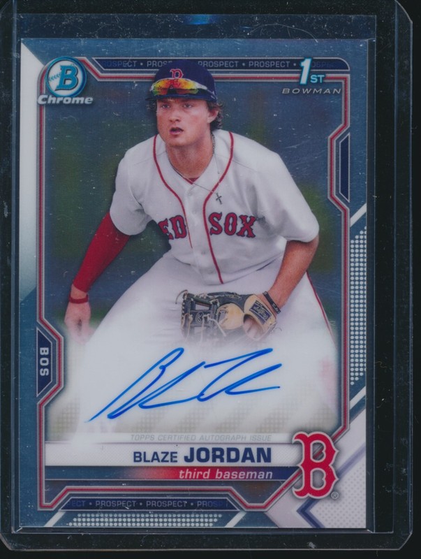 BLAZE JORDAN AUTO 1st 2021 Bowman Chrome Prospects Autograph Rookie Card RC