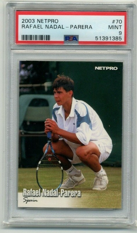 2003 Netpro #70 Rafael Nadal RC PSA 9 - 21 Grand Slam Championships