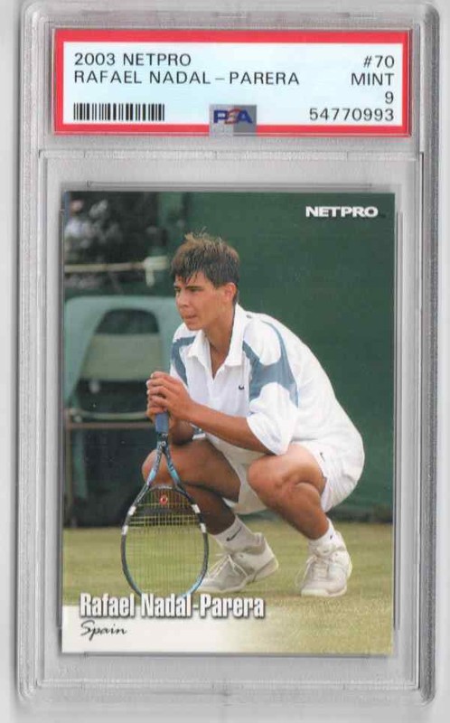 Rafael Nadal Parera FRENCH OPEN GOAT 2003 Netpro #70 Rookie Card rC PSA 9 Mint