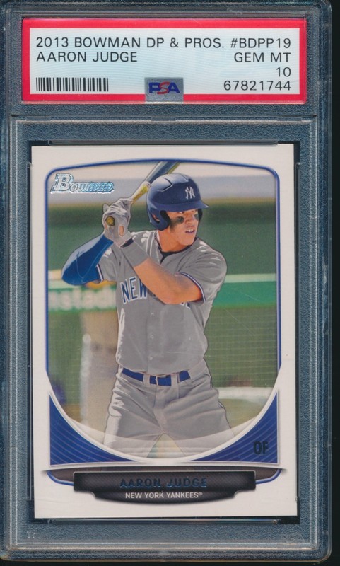 PSA 10 AARON JUDGE 2013 BOWMAN DRAFT PICKS NY Yankees Rookie Card RC GEM MINT