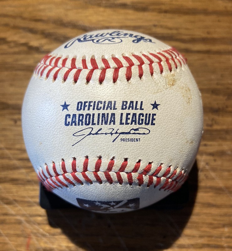 Francisco Mejia ROOKIE AUTO SIGNED 2016 Game Used Carolina League Baseball view 2