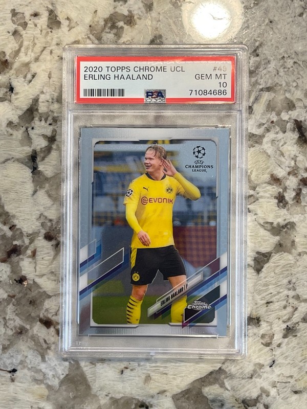 2020/21 Topps Chrome UCL Erling Haaland PSA 10 *686