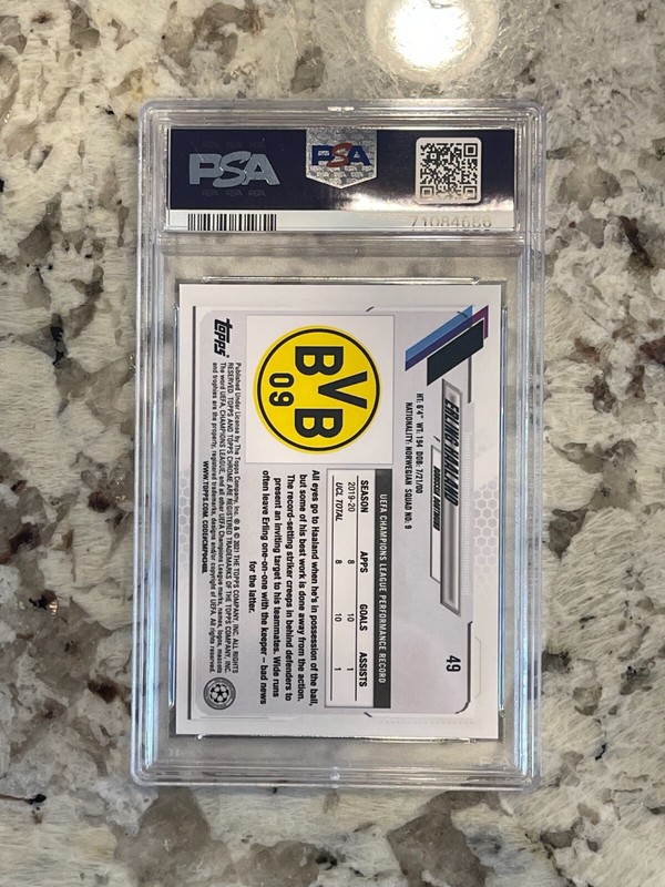 2020/21 Topps Chrome UCL Erling Haaland PSA 10 *686 view 2